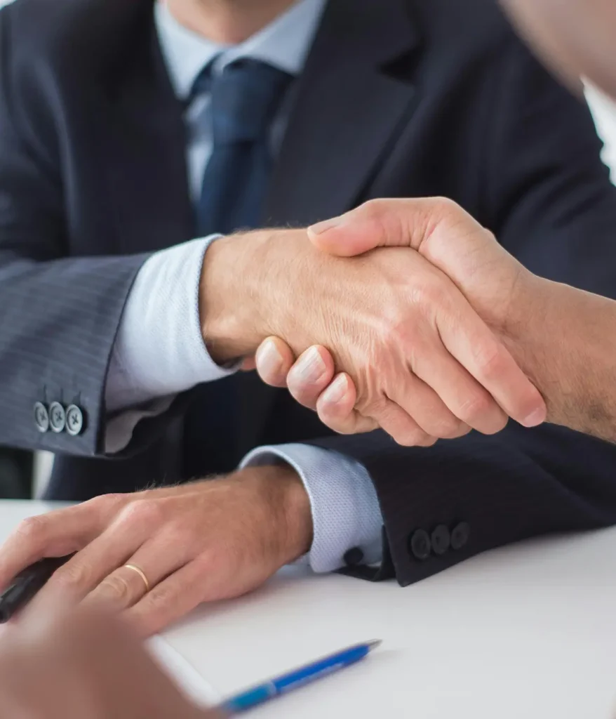 Attorney shaking hands